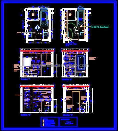 Master Bathroom AutoCAD Details for Luxury Residential Spaces